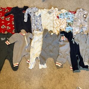 Baby Boy Sleepers and pyjamas Lot 3-6 months one piece